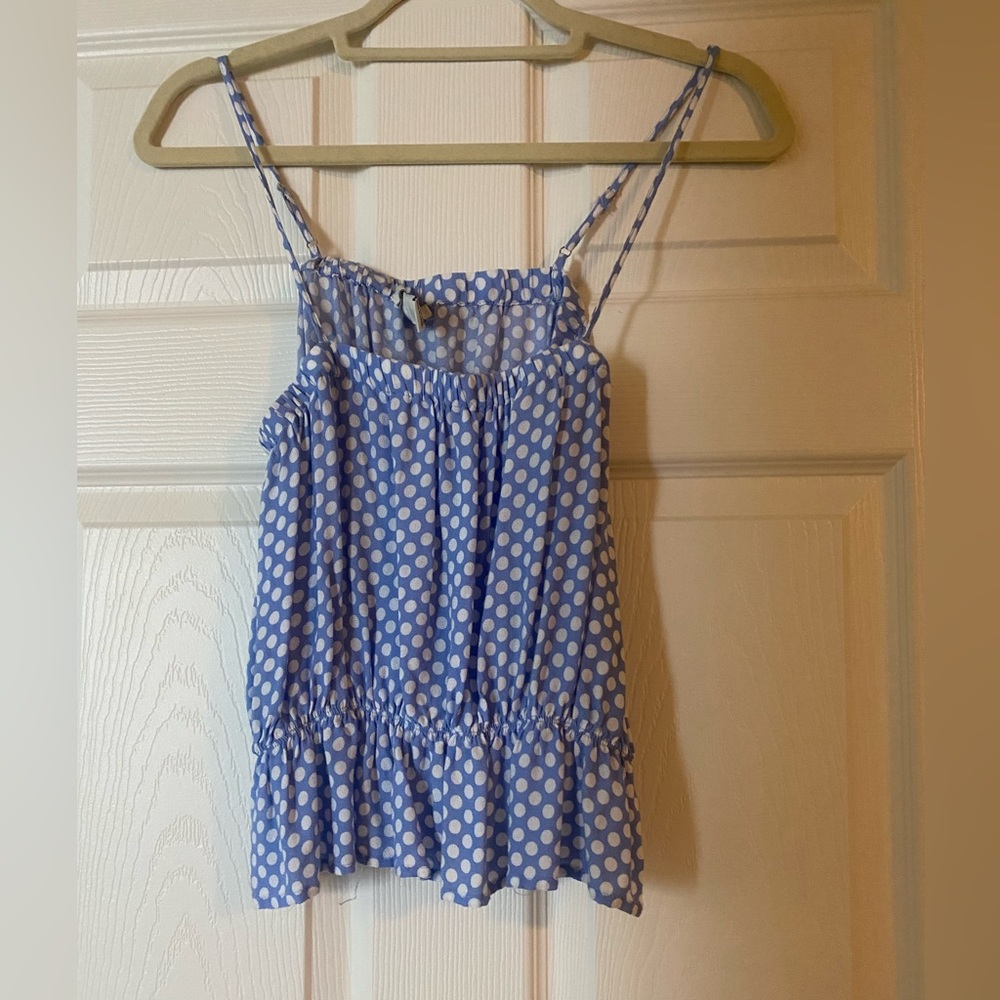 Light blue polka dot crop top forever 21